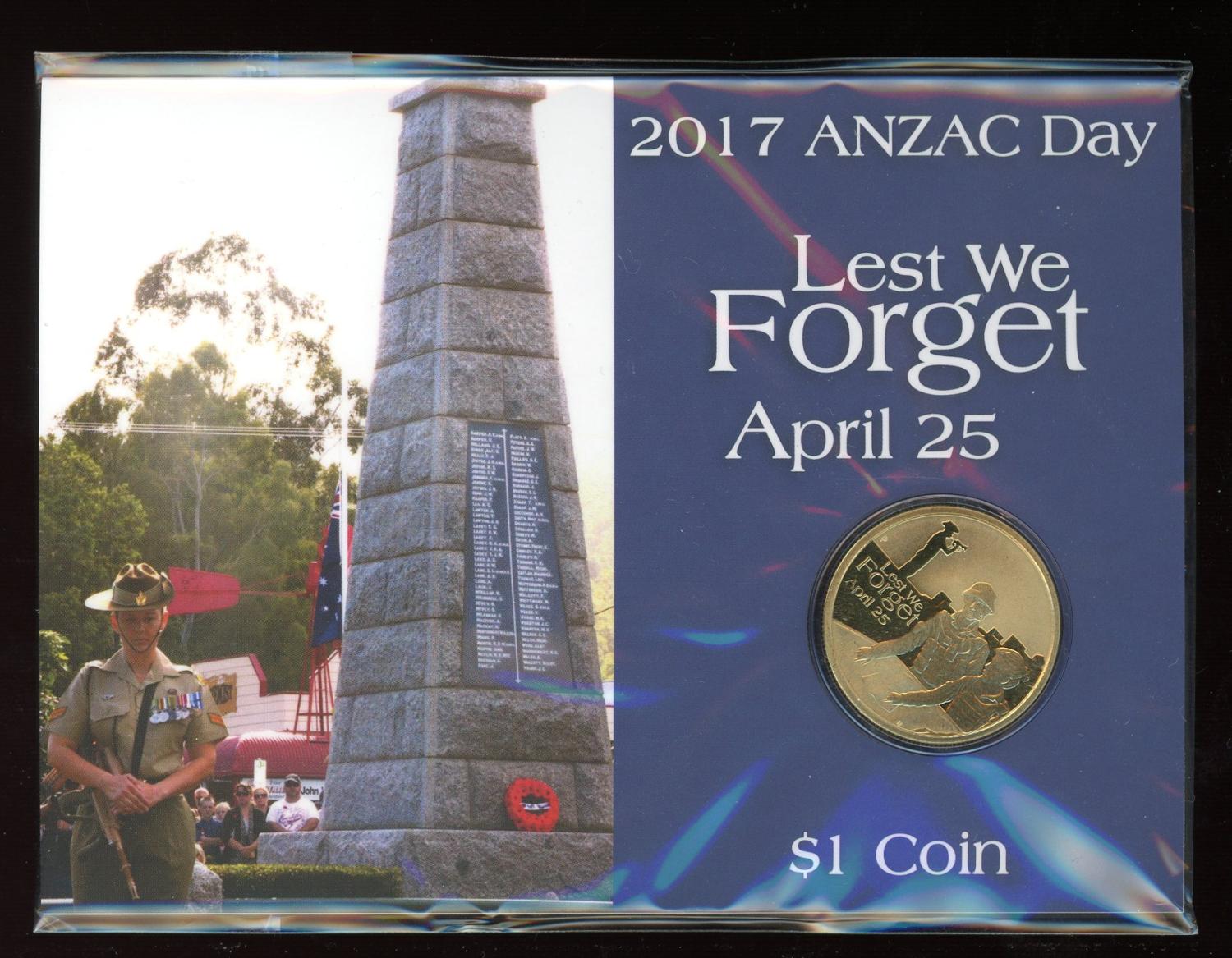 Thumbnail for 2017 Anzac Day Lest We Forget $1 UNC