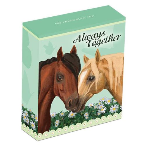 Thumbnail for 2017 Always Together Half oz Coloured Silver Proof Coin - Horses