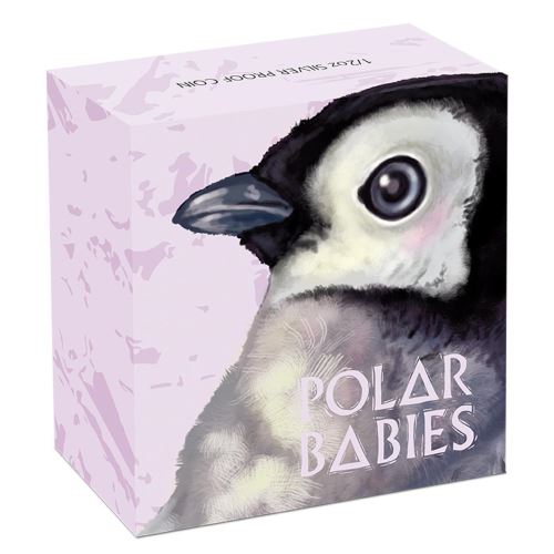 Thumbnail for 2017 Tuvalu Coloured Proof Fifty Cent Polar Babies - Emperor Penguin