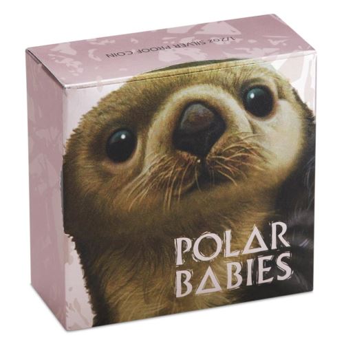 Thumbnail for 2017 Tuvalu Coloured Proof Fifty Cent Polar Babies - Sea Otter
