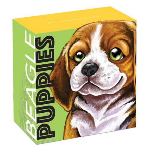 Thumbnail for 2018 Tuvalu Coloured Proof Fifty Cent Puppies - Beagle