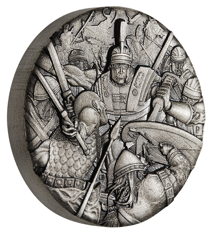 Thumbnail for 2018 Roman Legion Warfare - 2oz Silver Antiqued High Relief Coin