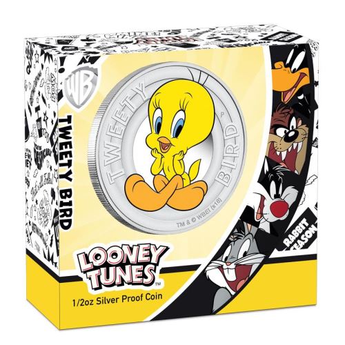 Thumbnail for 2018 Looney Tunes Half oz Silver Proof Coin - Tweety Bird