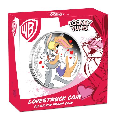 Thumbnail for 2019 LOONEY TUNES Lovestruck 1oz Coloured Silver Proof Coin