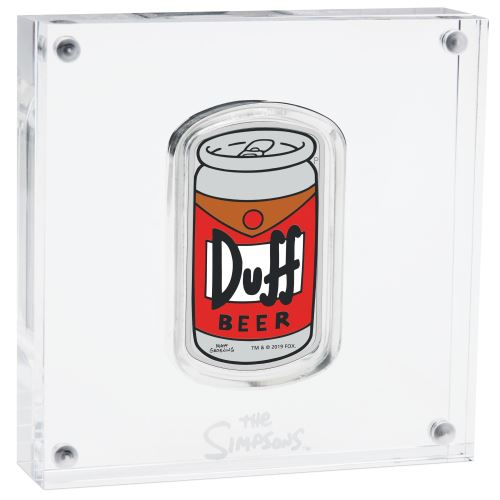 Thumbnail for 2019 The Simpsons Duff Beer 1oz Coloured Silver Proof Coin