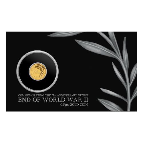 Thumbnail for 2020 75th Anniversary of the End of WWII 0.5 Gram Gold Coin