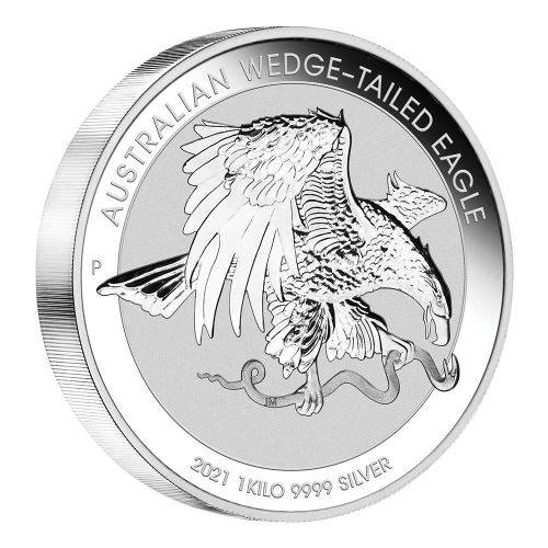 Thumbnail for 2021 Australian Wedge-Tailed Eagle One Kilo Silver Incused Coin Mintage Only 250