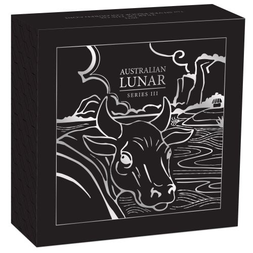 Thumbnail for 2021 Australian Lunar Series III Year of the Ox 1oz Coloured Silver Proof Coin