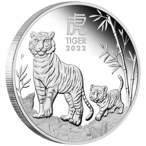 Thumbnail for 2022 Australian Lunar Series III Year of the Tiger Half oz Silver Proof Coin