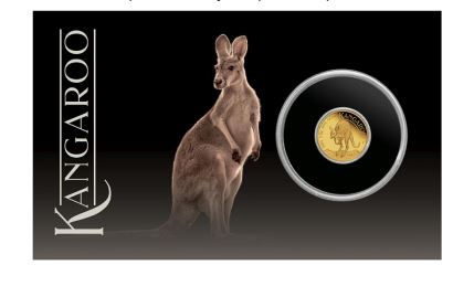 Thumbnail for 2022 $2 Mini Kangaroo 0.5g Gold Proof Coin in Card