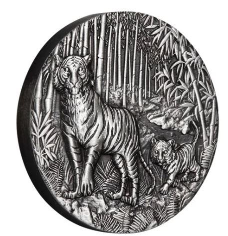Thumbnail for 2022 Australian Lunar Series III Year of the Tiger 2oz Silver Antiqued $2 Coin