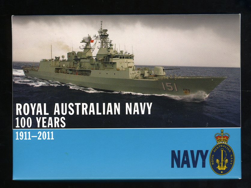 Thumbnail for 2011 100 Years of Royal Australian Navy 1oz Silver Proof Coin and Badge Set