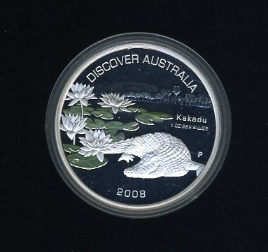 Thumbnail for 2008 Dreaming Australia 1oz Silver Coloured Coin Kakadu