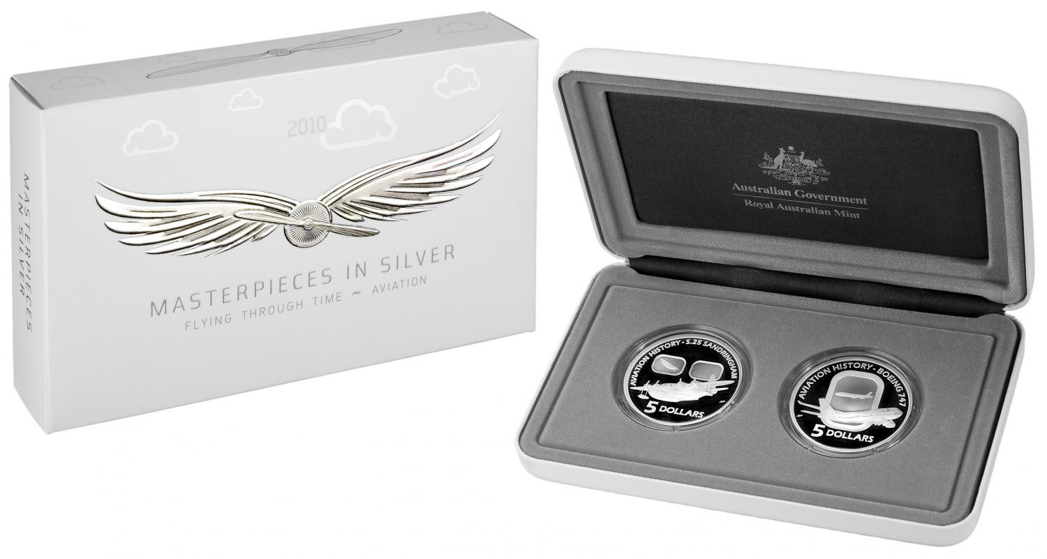 Thumbnail for 2010 Masterpieces in Silver 2 Coin Fine Silver Proof Set