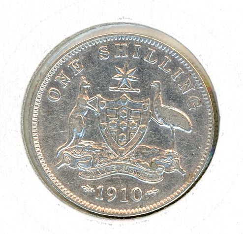 Thumbnail for 1910 Australian Shilling FINE