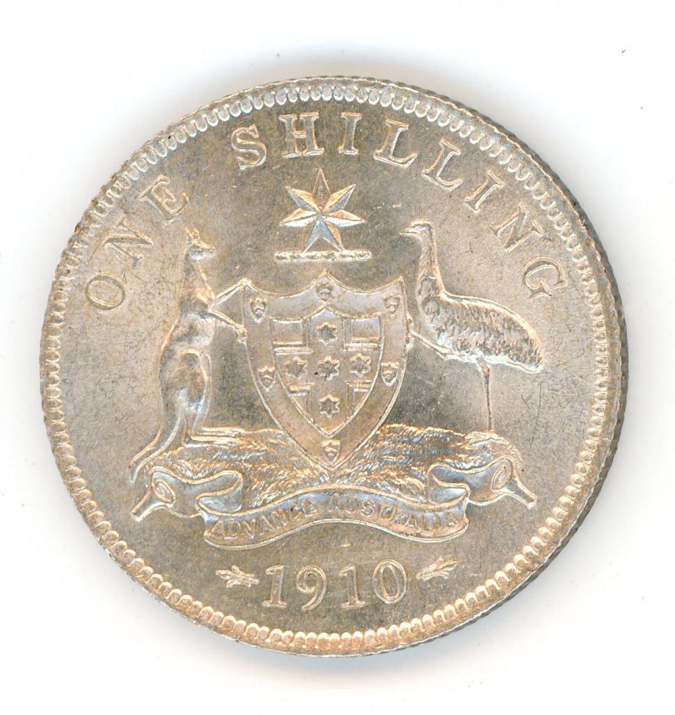 Thumbnail for 1910 Australian Shilling UNC ChUNC B