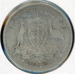 Thumbnail for 1912 Australian Shilling VG