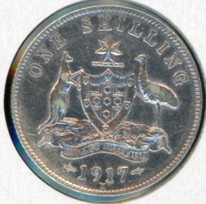 Thumbnail for 1917 Australian Shilling gVF - B