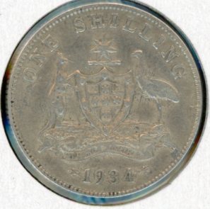 Thumbnail for 1934 Australian George V Shilling aVF