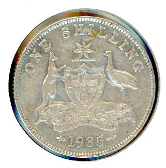 Thumbnail for 1935 Australian Shilling VF B
