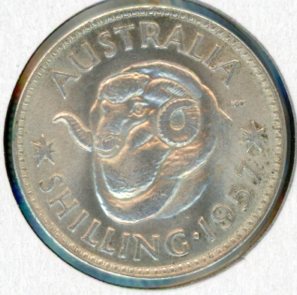 Thumbnail for 1957 Australian Shilling aUNC