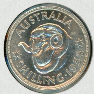Thumbnail for 1958 Australian Shilling UNC - B