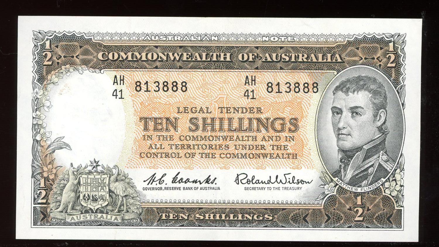 Thumbnail for 1961 Ten Shillings AH41 813888 EF