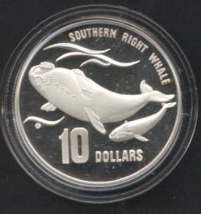 Thumbnail for 1996 Endangered Species Proof $10 - Southern Right Whale