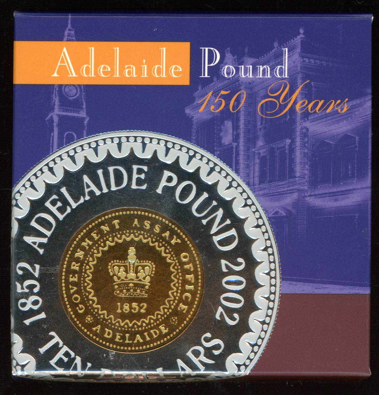 Thumbnail for 2002 $10.00 Silver Proof - 1852 Adelaide Pound Design