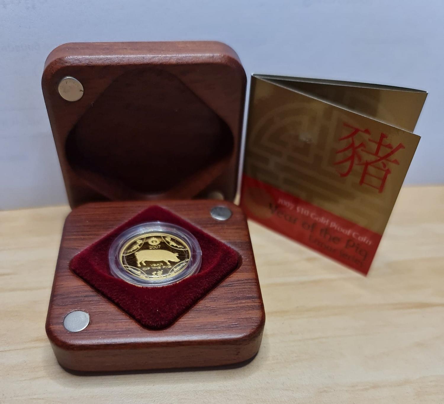 Thumbnail for 2007 Lunar Year of the Pig $10.00 Gold Proof