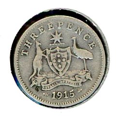 Thumbnail for 1915 Australian Threepence VG
