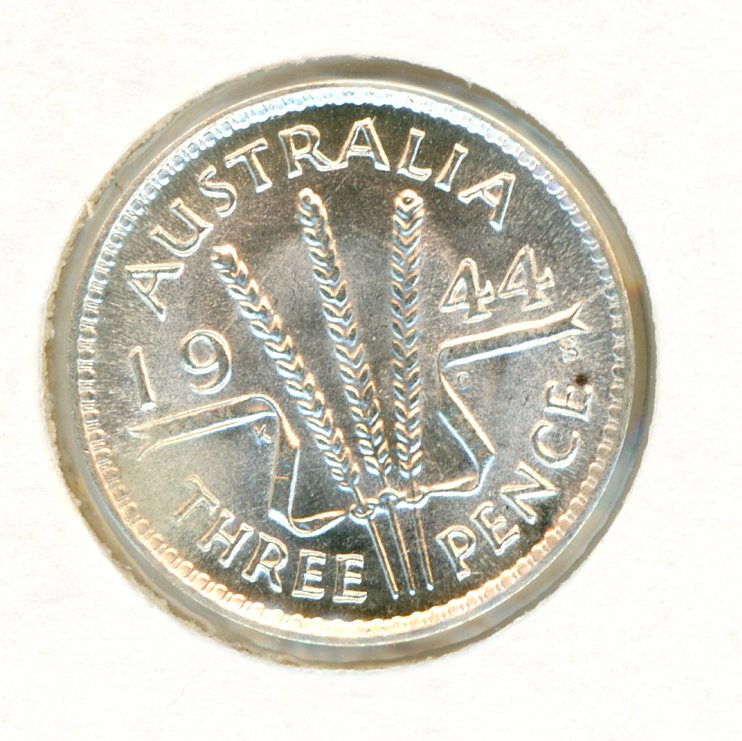 Thumbnail for 1944S Australian Threepence UNC
