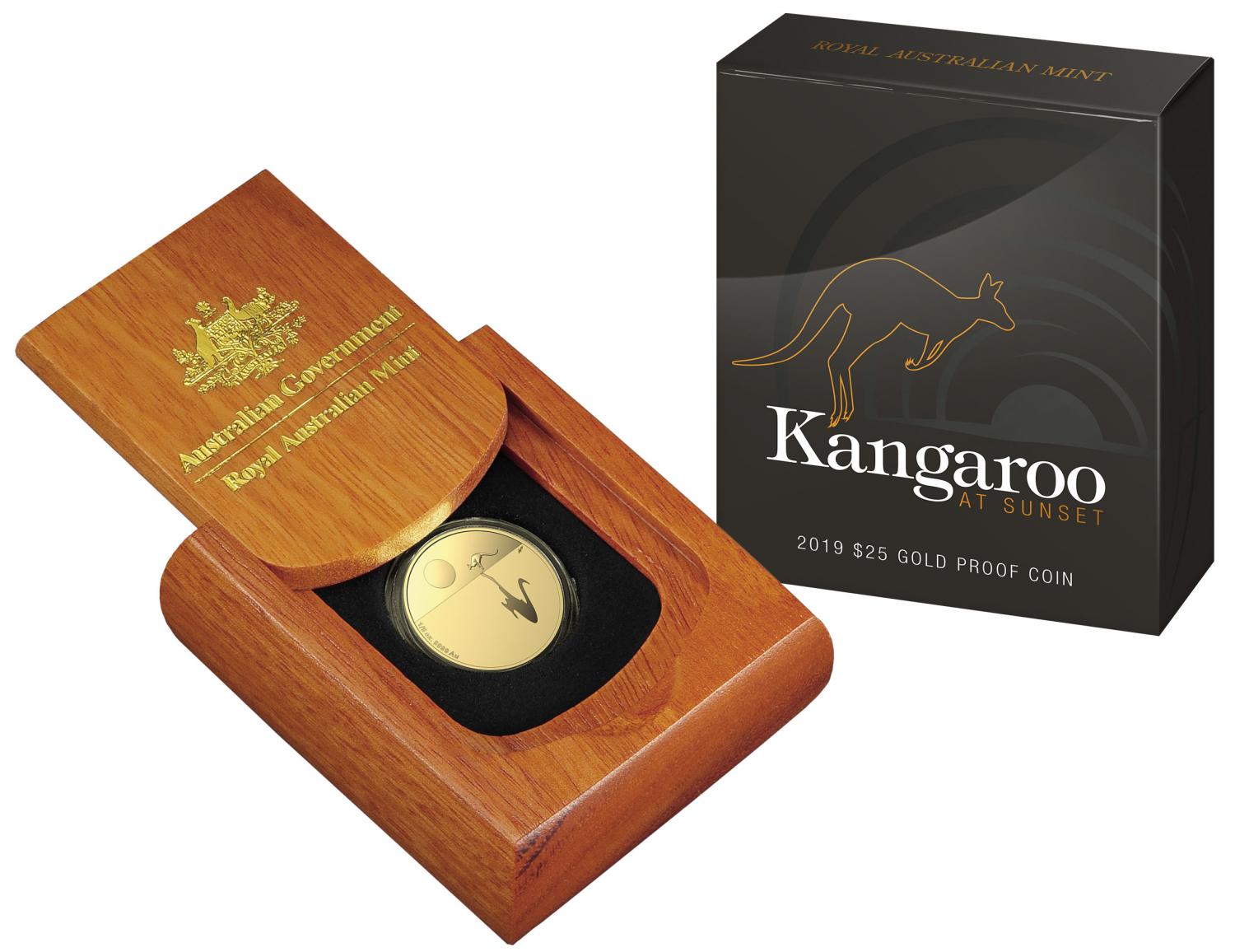 Thumbnail for 2019 Kangaroo at Sunset $25.00 Gold Proof Coin