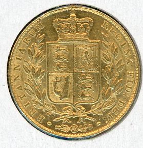 Thumbnail for 1844 UK Gold Shield Sovereign