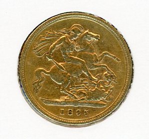 Thumbnail for 1895 UK Gold Half Sovereign