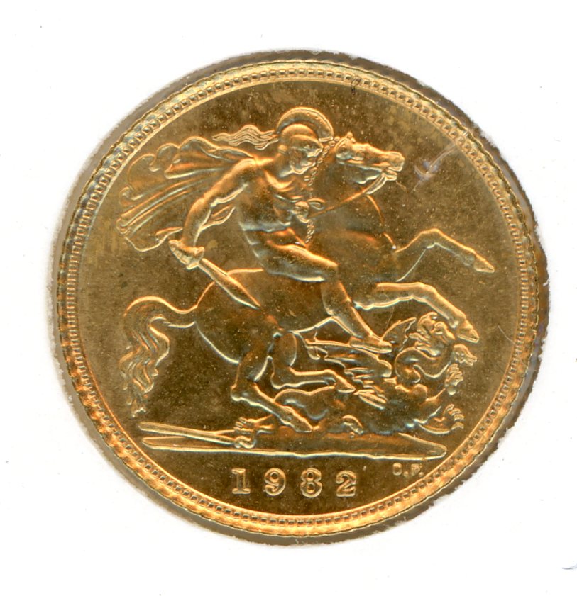Thumbnail for 1982 Gold Half Sovereign