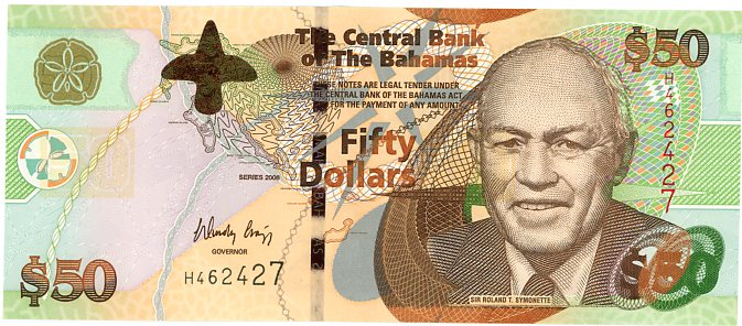 Thumbnail for 2006 Bahamas Fifty Dollar Note  UNC H462427