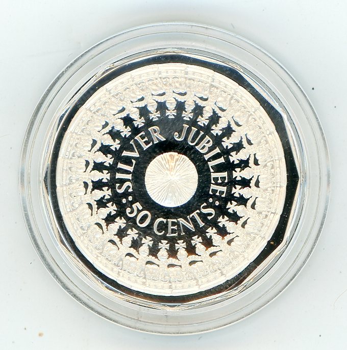 Thumbnail for 1989 Silver Proof Fifty Cents In Capsule - 1977 Silver Jubilee Design