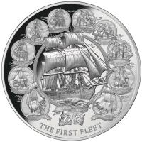 Image 2 for 2018 Niue 2oz Silver Proof - First Fleet