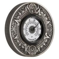 Image 1 for 2018 2oz Antiqued Silver Coin with Working Thermometer Insert