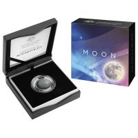 Image 1 for 2019 Five Dollar Moon Coloured Fine Silver Proof Domed Coin-The Earth & Beyond