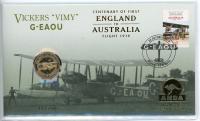 Image 1 for 2019 Centenary of First Flight England to Aust Flight 1919 Vickers 'Vimy' G-EAOU Sydney Money Expo ANDA PNC With Envelope Privy
