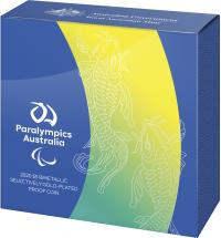 Image 4 for 2020 $5  Australian Paralympic Team Bi-Metallic Silver.Copper.Selectively Gold Plated Proof Coin 
