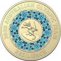 Image 5 for 2020 Australian Olympic Team $2 Collection Set of 5 $2 coloured UNC Coins in Woolworths Issue Folder