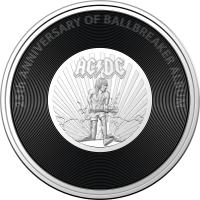 Image 2 for 2020 20c Coloured Uncirculated Coin 45th Anniversary ACDC - Ballbreaker   Album Release
