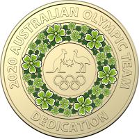 Image 3 for 2020 Australian Olympic Team $2 Collection Set of 5 $2 coloured UNC Coins in Woolworths Issue Folder