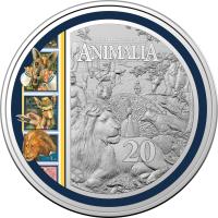 Image 2 for 2021 .20¢ 35th Anniversary of Animalia 20cent CuNi Coloured UNC Coin on Card