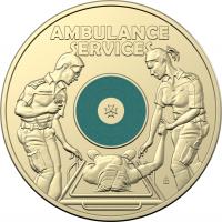 Image 2 for 2021 $2 Australian Ambulance Services Circulating Coloured Coin RAM Roll with Hologram sticker