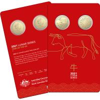 Image 1 for 2021 $1 AlBr Year of the Ox - UNC Two Coin Set