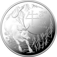 Image 2 for 2021 $30.00 One Kilo Lunar Year of the Ox Silver Proof Coin